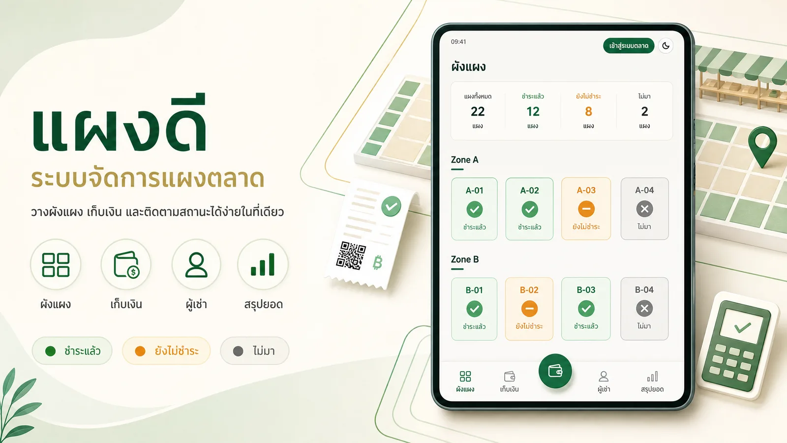 ระบบจัดการแผงตลาด
